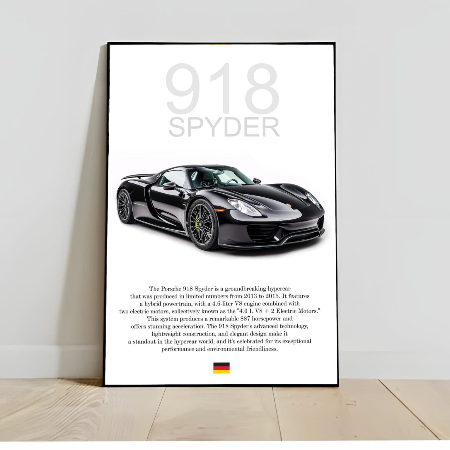 Automotive poster presented as a gift