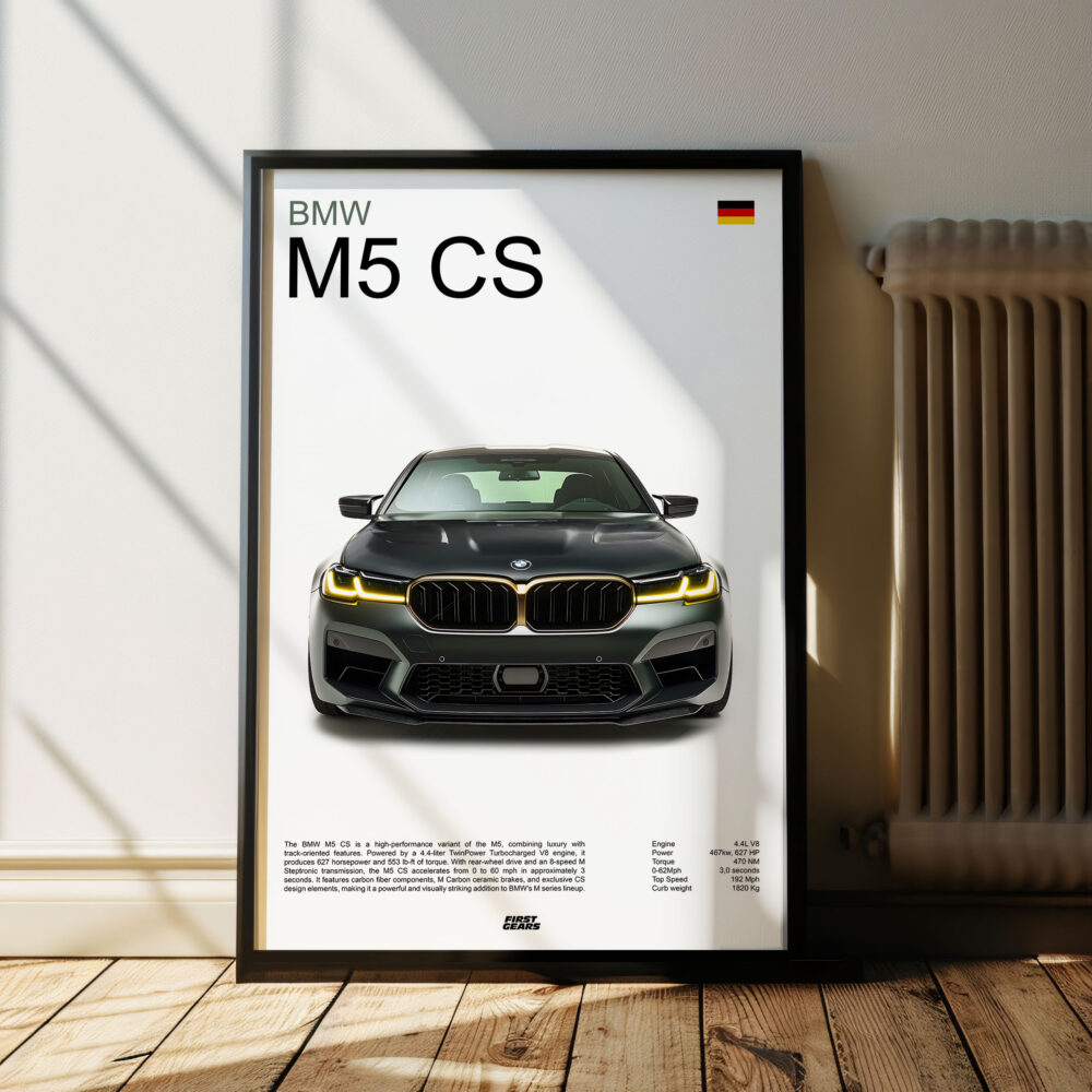 Bmw m5 cs car poster
